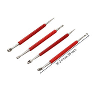 4 Pieces Stainless Steel Clay Sculpting Tool Cylindrical Clay Modeling Tool Easy to Clean Stylus Straight for Sculptors
