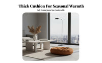 High Resilience Round Floor Cushion Overstuffed Construction Tufted Corduroy Cushion Multi-Purpose for Students, Office Workers, Bay Window