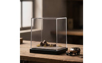 Diorama Base with Acrylic Cover Realistic Model Display Case with Terrain Transparent Miniature Scene Display for Home Decor