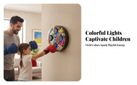 Foam-Padded Wall-Mounted Boxing Target Flush-Mount Light-up Boxing Target LED Lights for Children, Home