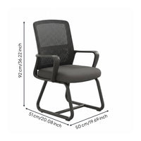 All-Day Comfort Ergonomic Office Chair High-Density Foam Cushion Office Chair with Armrests Stable Frame for Students, Conference Room, Reception Area