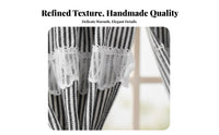 DIY Friendly 1:12 Scale Striped Curtains Realistic Feature 1:12 Scale Window Drapes Easy Installation for Doll Collectors, Children