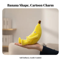 Sound-Making Singing Banana Stuffed Toy Cute Design Funny Banana Keychain Soft and Long-Lasting for Children, Teens, Backpack Decoration