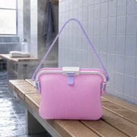 Water Resistant Silicone Shoulder Bag Clasp Closure Matte Shoulder Bag for Travel, Swimming
