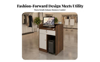 Multi-Purpose Modern Checkout Counter With Storage Checkout Desk Long-Lasting Compact Currency Ier Stand Easy Assembly for Retailers, Receptionists, Business Owners, Retail Shop S, Boutiques, Salons, Cafes