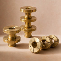 12 Pieces Bracelet Collet with Splitgolden Hued Band Tone Bracelet Collet Machined for Jewelers, Workshop