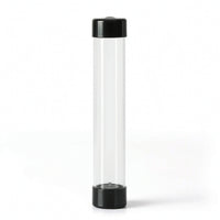 100 Pieces Cylindrical Storage Tube with End Caps Reusable Clear Plastic Tube with End Caps Packaging Long-Lasting Sturdy