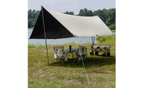 Camping Canopy with Poles Multi-Functional Camping Tarp Easy to Set up Rain Cover for Campers