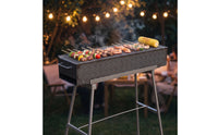 Charcoal Skewer Grill Elevated Grill with Stand Outdoor Portable for Campers, Camping
