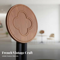 Chair with Woven Rear Supportrest French Design Seating Furniture Retro Design Upholstered Seat for Interior Decorators, Adults