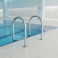 Stainless Steel Pool Ladder Anti-Slip Pool Ladder with Handrails Resistant for in-Ground Pools