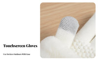 Fleece Lined Winter Gloves Elastic Wristbands Fleece Lined Warm Gloves Thermal Knit Hand Warmers Universal Fit Perfect Gift