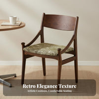 Side Chair with Woven Seat French Inspired Design Seating Furniture Retro design for Small Apartment Dwellers, Adults, Dining Room, Kitchen, Restaurant