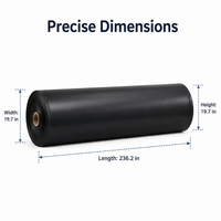 Matte Black Pond Liner for Pond Construction, Flexible HDPE DPM Membrane, Waterproof Geomembrane Sheet