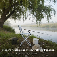 Foldable Lightweight Camping Seat with spinerest Easy to Carry foldable Chair with spine reinforcement space-saving Folding Stool Quick Setup for Campers, Travelers, Fishing, Barbecues, Hiking, Beach