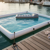 Wear-Resistant Inflatable Yacht Slide Quick Inflation & Deflation Floating Sea Slide Compact Storage Water Sports Equipment Sturdy Molded Handles for Ocean, Lake