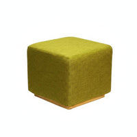 Nordic Design Upholstered Square Stool hardwood Wood Legs Small Seat Multi-Functional Indoor Furniture Space-Saving for Shop Owners, Homeowners, Interior Decorators, Fitting Room, Entryway, Bedroom, Hallway