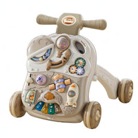 Adjustable-Speed Baby Learning Stroller Four-Wheel Base Push Stroller Toy Triangular Support Walking Coach Molded Details for Young Children