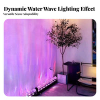 Dynamic Water Wave Light Caster 16 Colors RGB Wall Wash Light Caster Adjustable Brightness Water Wave Lamp for Event Planners, KTV, Living Room
