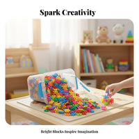 DIY Snowflake Building Blocks Educational Flower Shaped Connecting Toy Rotatable for Toddlers