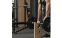 Anti-Slip Barbell Plate Changer with Rubber Handle Handheld Wooden Barbell Jack Easier Lever Premium for Weightlifters