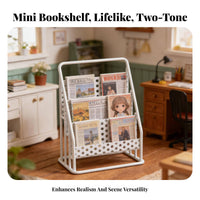 Realistic Intricate Dollhouse Newspaper Stand Handmade Miniature Magazine Rack Sturdy Construction for Hobbyists, Miniature Scene S