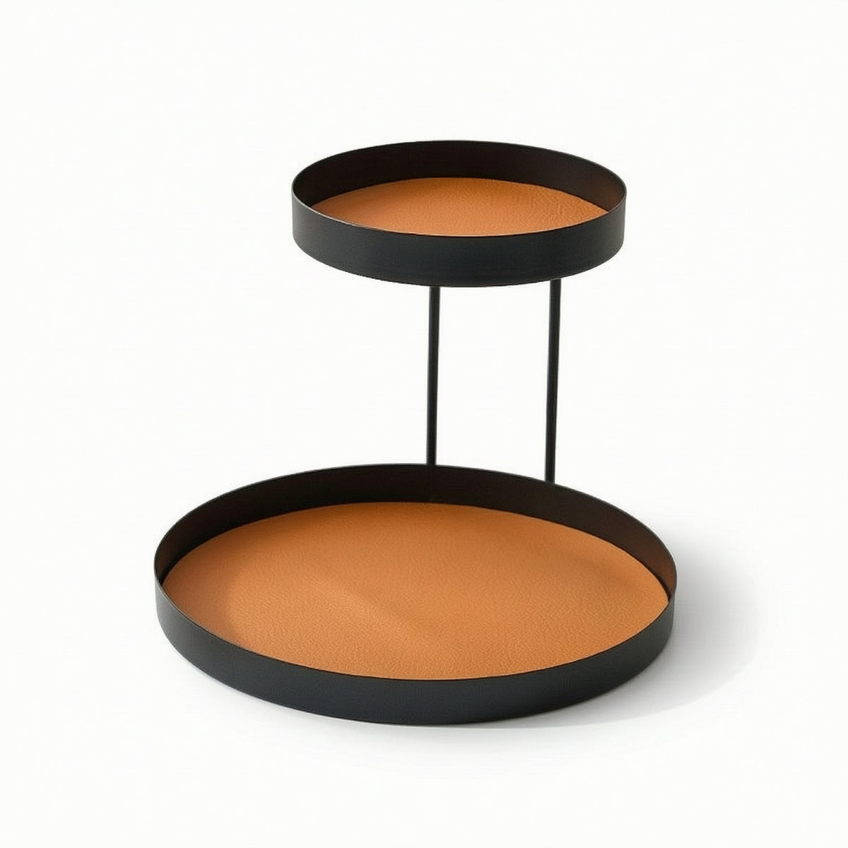 Two-Tier Cosmetic Organizer Double-Layer Desktop Storage Tray Modern for Dresser