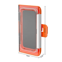 Clear Front Cover Waterproof Shower Phone Holder Transparent Window Shower Phone Case Hard Frame Mobile Accessory Sealed Design