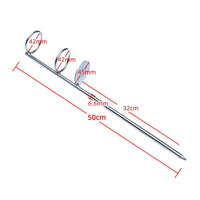 Double Loop Rod Rest Thickened Solid Base Fishing Rod Holder Bank Fishing Pole Holder for Outdoor