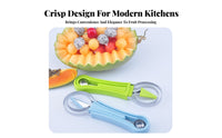 3 Pieces Triple-Function Fruit Tool Set Multifunctional Fruit Baller Ladle Set Fruit Baller Ladle Multi-Functional Fruit Carving