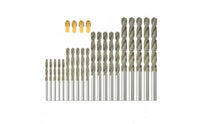 24 Pieces Includes 4 Brass Collets Crystal Drill Bit Set Rotary Tool Compatible Crystal Coated Rotary Tool Accessory for Hobbyists