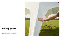 Long-Lasting 900D Material Multipoint Star Tent Large Capacity Outdoor Shelter Waterproof Event Canopy Water Resistant for Campground Owners, Businesses, Campsites, Camping, Resorts, Tourist Attractions
