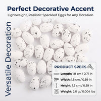 Foam Eggs for Easter Crafts, Mini Decorative Bird Ornaments, Artificial to Decorate, Paintable for Table Centerpiece Projects