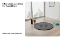 Noise Reducing Indoor Running Mat Non-Slip Jump Rope Mat Extra Thick Shock Absorbing Floor Pad Protects Floors for Home Gym, Apartment