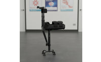 Single Leg Telescopic Mobility Aid Anti Slip Base Telescopic Knee Crutch Hands Free Knee Crutch Left and Right Foot Universal
