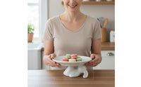 Easter Decor Rabbit Cake Stand Modern Design Bunny Cake Stand Easy to Clean Ceramic Rabbit Pedestal Plate Ideal Gift for Parties