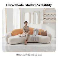 Curved Couch Light Luxury Oversized Curved Sectional sweeping Design Sofa for Homeowners, Interior Designers, spa lounge, Reception Area, Large Apartment