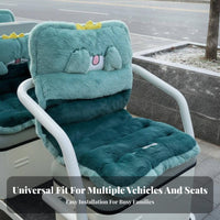 Electric Tricycle Winter Cushion Soft and Comfortable Thickened Fleece Tricycle Seat Cover Universal Fit Luxurious Unified Seat Backrest Pad
