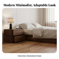 Minimalist design 2-Drawer End Table Nordic Design Nightstand Pre-Assembled Bedside Cabinet Easy Assembly for Apartment Dwellers, College Students, Small Apartments, Living Room, Office, Entryway