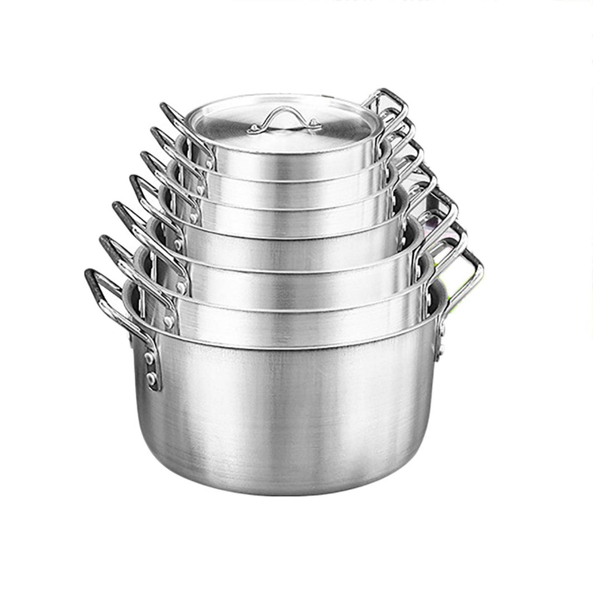 7 Pieces Soup Pot Set Heavy Duty Aluminum Pot Set Kitchenware for Kitchen