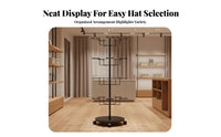 Large Capacity Multi-Tier Hat Rack Space Saving Multi-Tier Hat Holder Sturdy Construction Unrestricted Standing Cap Stand Heavy Duty for Shop Owners, Fashion Enthusiasts, Boutique, Vendor Booth, Entryway, Bedroom