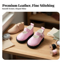 BJD Doll Shoes Handmade 30cm Doll Strap Shoes Low Heel Miniature Shoe Model for Hobbyists