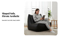 Space-Saving Armless Floor Sofa Soft Foam Cushion Lounge Chair Comfortable & Breathable Indoor Furniture Wear-Resistant for Apartment Dwellers, Young Adults, Meditators, Balcony, Bedroom, Dorm Room, Reading Nook