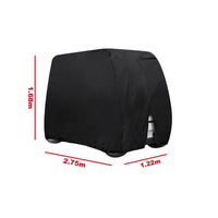 Waterproof Golf Vehicle Cover Silver-Coated Full Coverage Golf Vehicle Cover Black