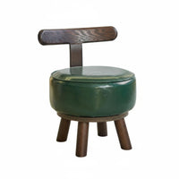360-Degree Rotation rotate Wooden Stool Light Luxury Design Upholstered Low Stool durable Wood Seat Household Furniture Multi-Functional for Homeowners, Interior Decorators, Living Room, Bedroom, Entryway, Kitchen