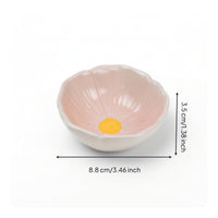 Small Flower Shaped Food Bowl Shallow Flower Pet Bowl Long-Lasting Ceramic Pet Dish Safe for Enclosure