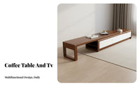 1 Piece Extendable Solid Wood TV Cabinet Drawer Storage Extendable TV Stand Sturdy Construction Modern Minimalist Entertainment Center Suitable for Adults Homeowners Living Rooms