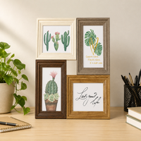 Photo Frame, Picture Frame, Photo Stand, PS Foam, Wood Grain, Peachwood Color, Lightweight, Poster Frame, Living Room, Family Photo, Wedding Photo Compatible