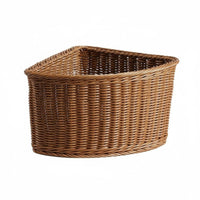 5 Pieces Space-Saving Fan Shape Basket Lightweight Triangular Storage Basket Stackable Triangular Storage Bin Open Top for Closet, Bedroom, Living Room