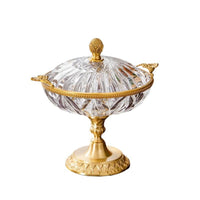 Faceted Lidded Serving Bowl Candy Bowl